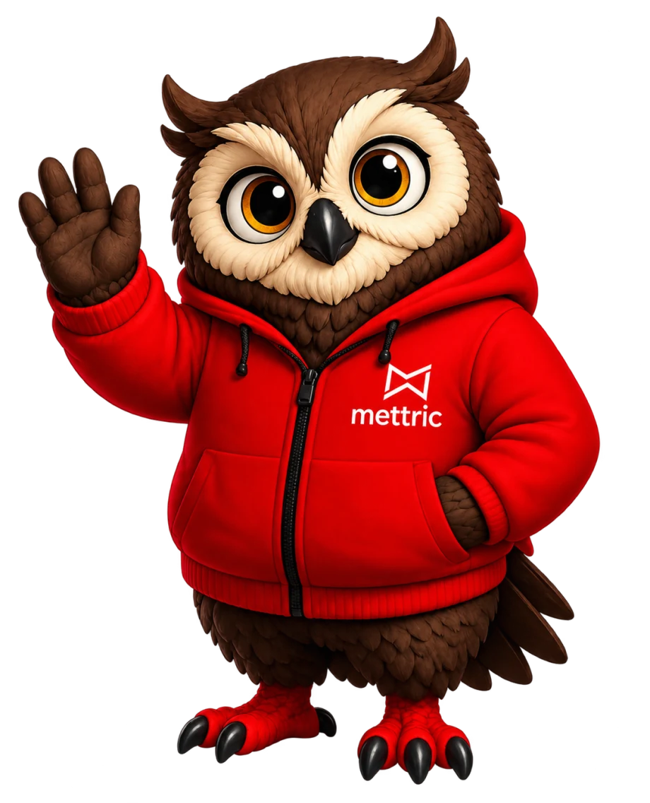 Otto, mascote da Mettric Cloud, apresenta o BPO financeiro